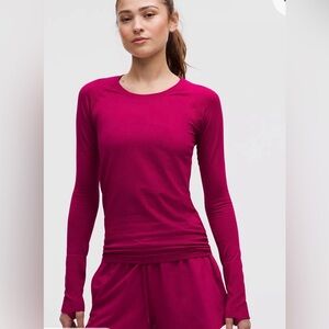 New Lululemon Swiftly Tech LS 2.0 *Race  Size 4 Berry long sleeve $78